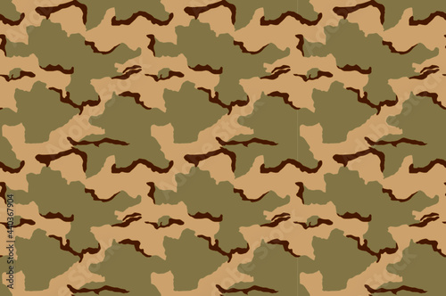 Desert Camouflage Seamless Vector Pattern