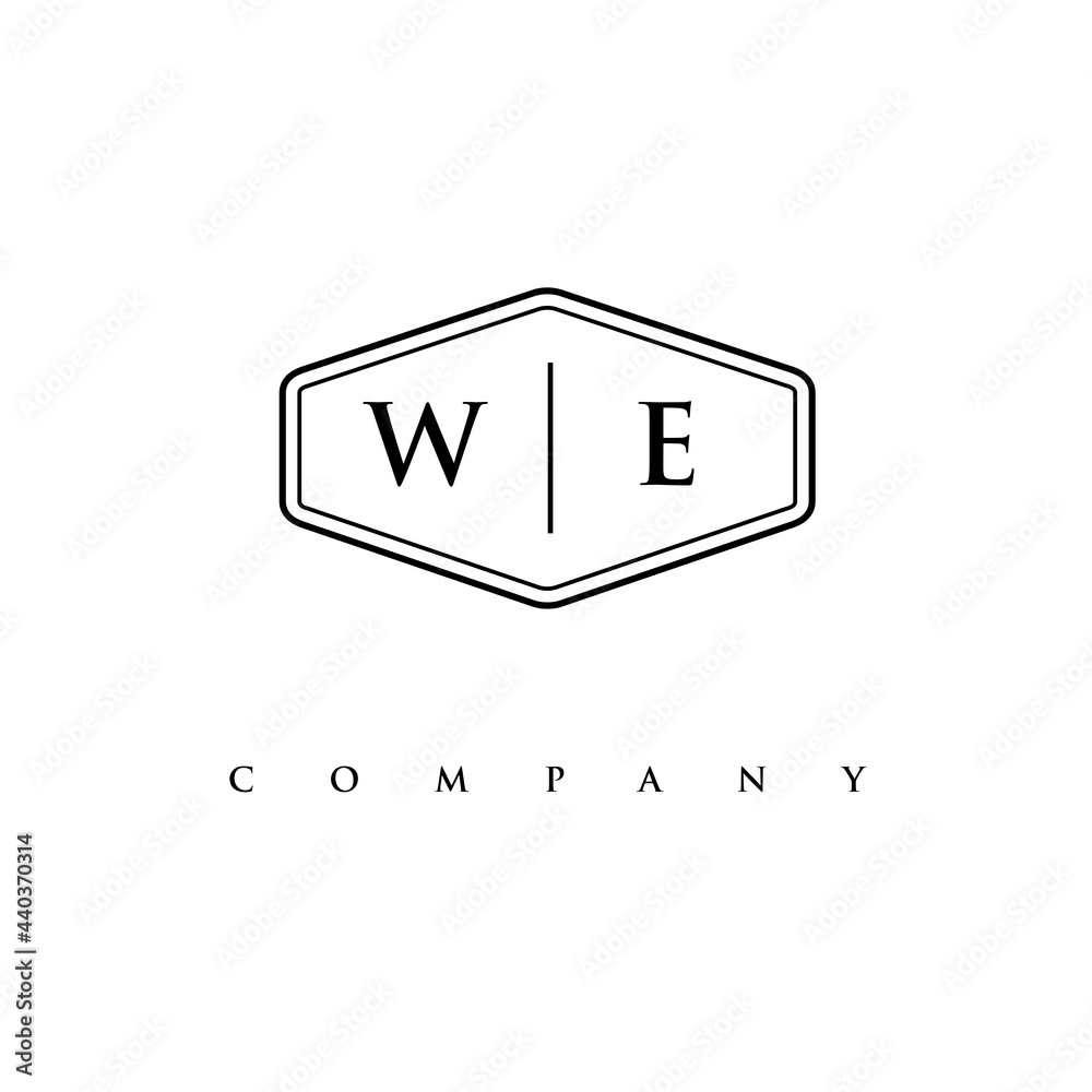 initial WE logo design vector initial WE logo design vector