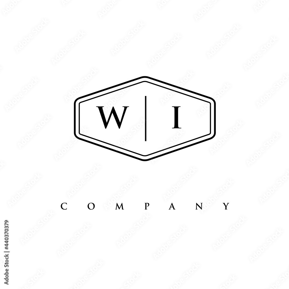 initial WI logo design vector initial WI logo design vector