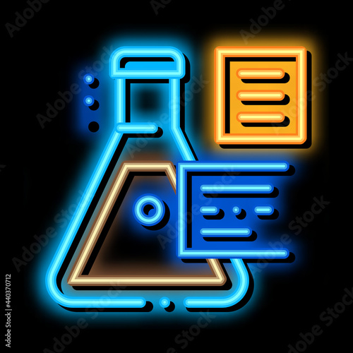 in vitro gas study neon light sign vector. Glowing bright icon in vitro gas study sign. transparent symbol illustration