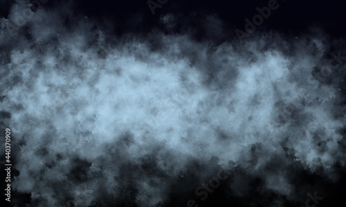 baby blue fog or smoke on dark space background