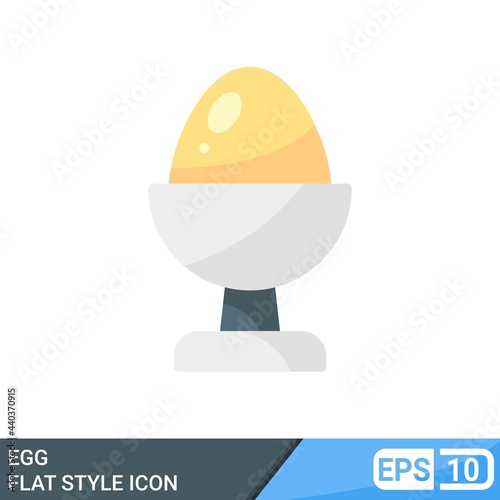 egg flat style icon isolated on white background. EPS 10