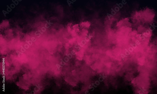 bright pink fog or smoke on dark space background
