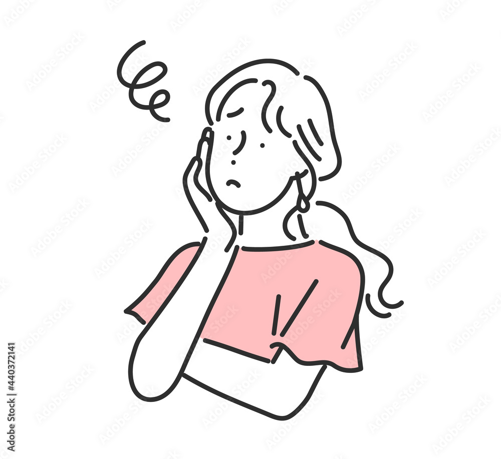 悩みを抱えている女性のイラスト素材 Stock Vector Adobe Stock