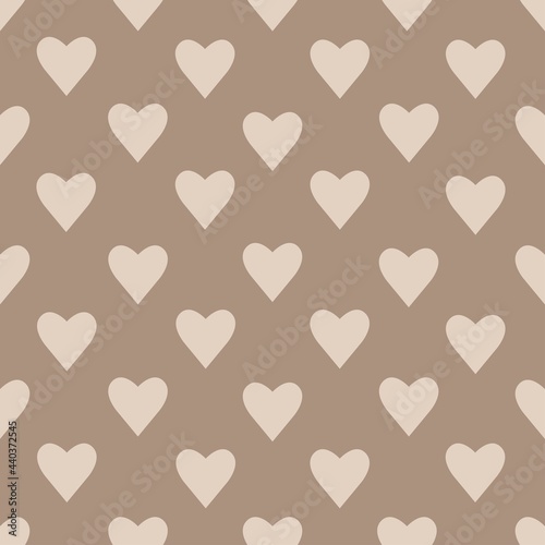 Pink small heart icon seamless pattern minimal Happy Valentine's Day card heart background Cute romantic seamless pattern. Repeated striped hearts  Drawn by hand.  Girly vector illustration.