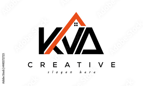 KVA letters real estate construction logo vector