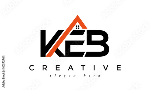 KEB letters real estate construction logo vector