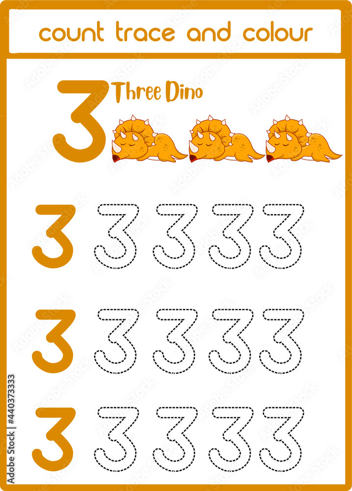 count trace and colour dino count trace and colour dino