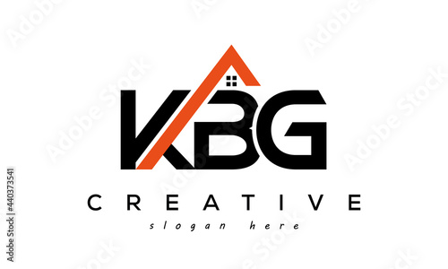 KBG letters real estate construction logo vector photo