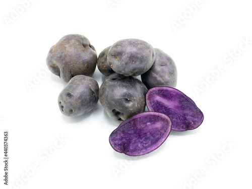 Purple potatoes - isolated