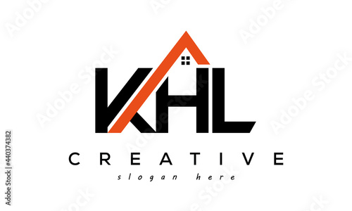 KHL letters real estate construction logo vector photo