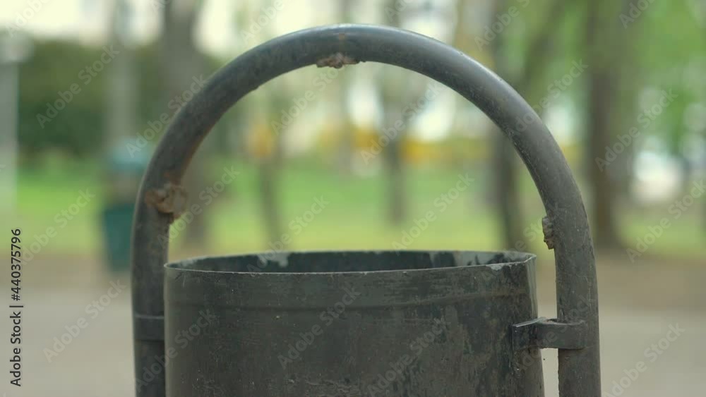 Throwing plastic bottle into the garbage can in slow motion 180fps Throwing plastic bottle into the garbage can in slow motion 180fps