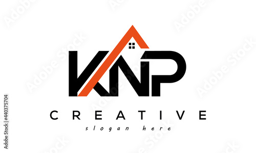 KNP letters real estate construction logo vector photo