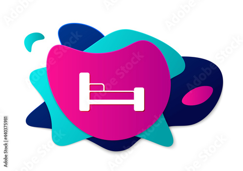 Color Bed icon isolated on white background. Abstract banner with liquid shapes. Vector