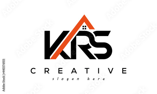 KRS letters real estate construction logo vector photo