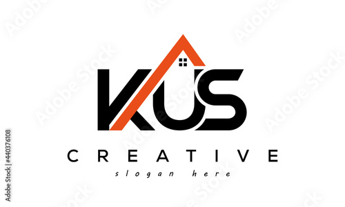 KUS letters real estate construction logo vector