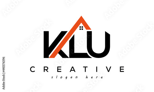 KLU letters real estate construction logo vector