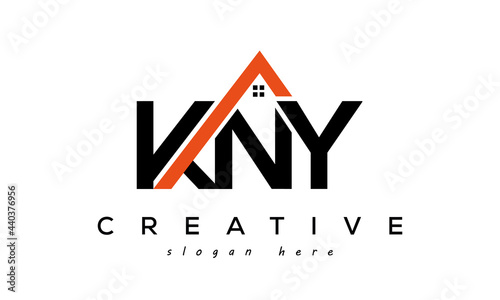 KNY letters real estate construction logo vector photo