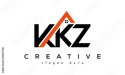 KKZ letters real estate construction logo vector photo