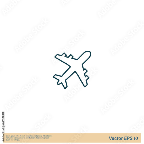 airplane icon vector design element