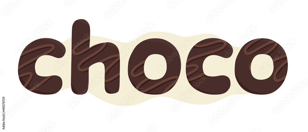 Lettering shoco on a white background. Vector illustration for website, print, poster Lettering shoco on a white background. Vector illustration for website, print, poster