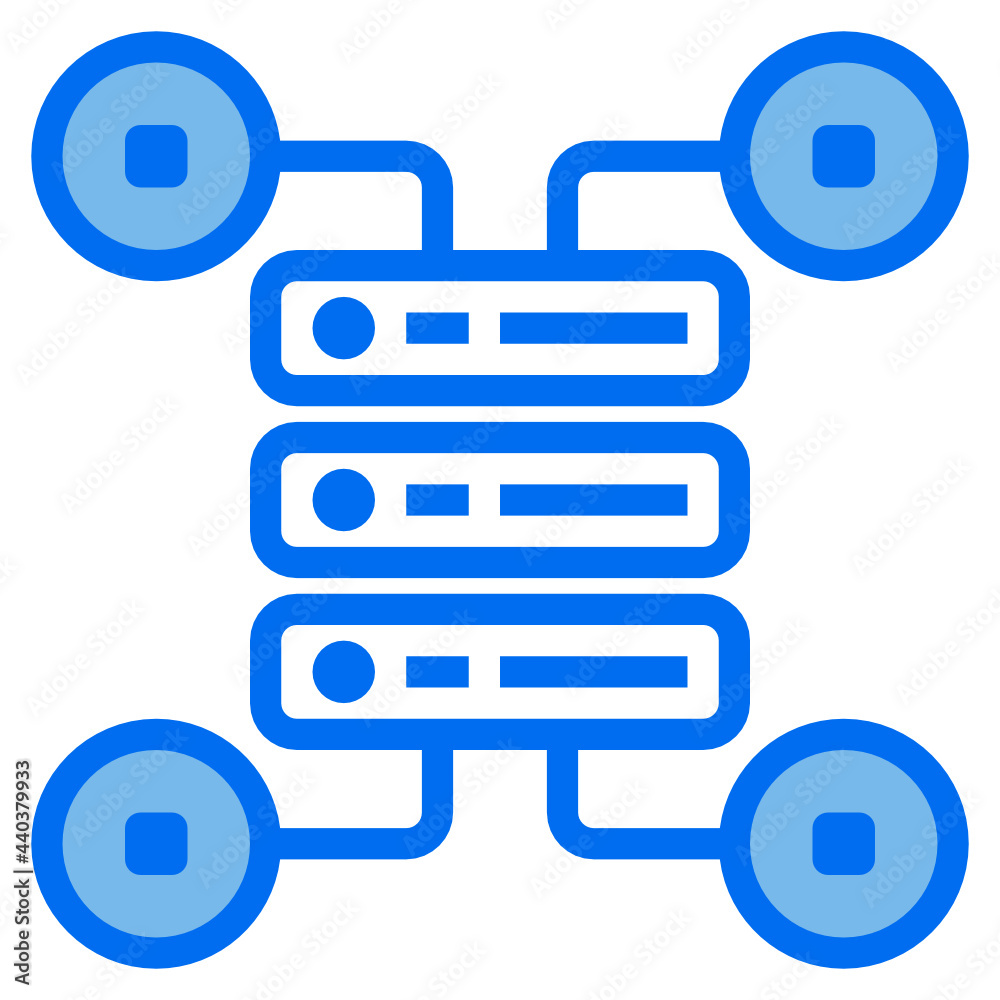 data blue line icon