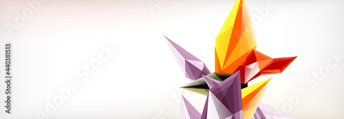 Vector 3d triangles and pyramids abstract background for business or technology presentations, internet posters or web brochure covers