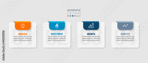 Business concept infographic template with option.