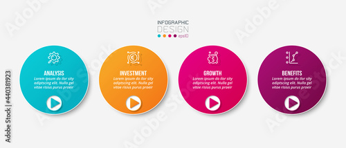 Business concept infographic template with option.