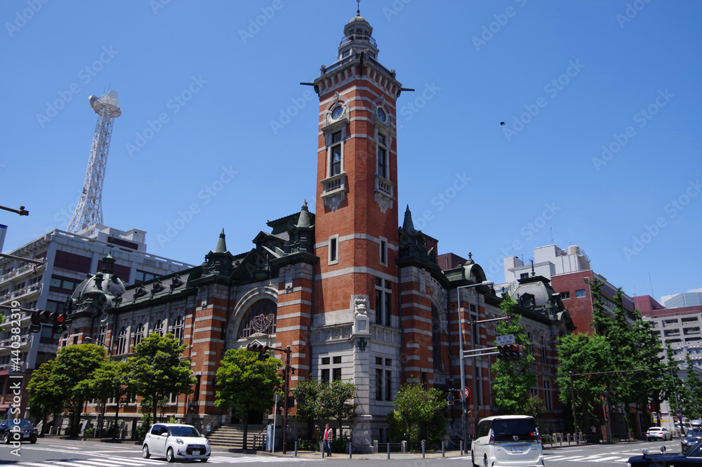 横浜開港記念会館（時計台）のある風景