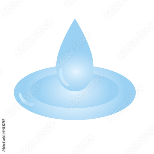 Abstract drop symbol. spa salon concept. moisture symbol.