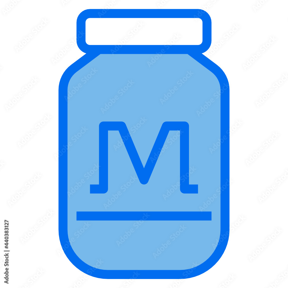 milk blue line icon milk blue line icon