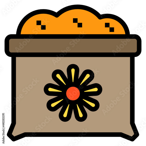crops line icon