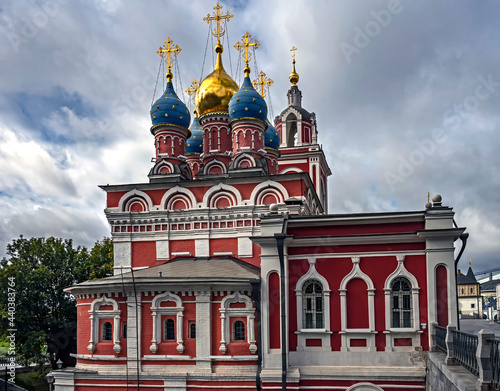 St. George and Protection of the Virgin church in Moscow, Russia. Year of construction - 1657, bell tower - 1810