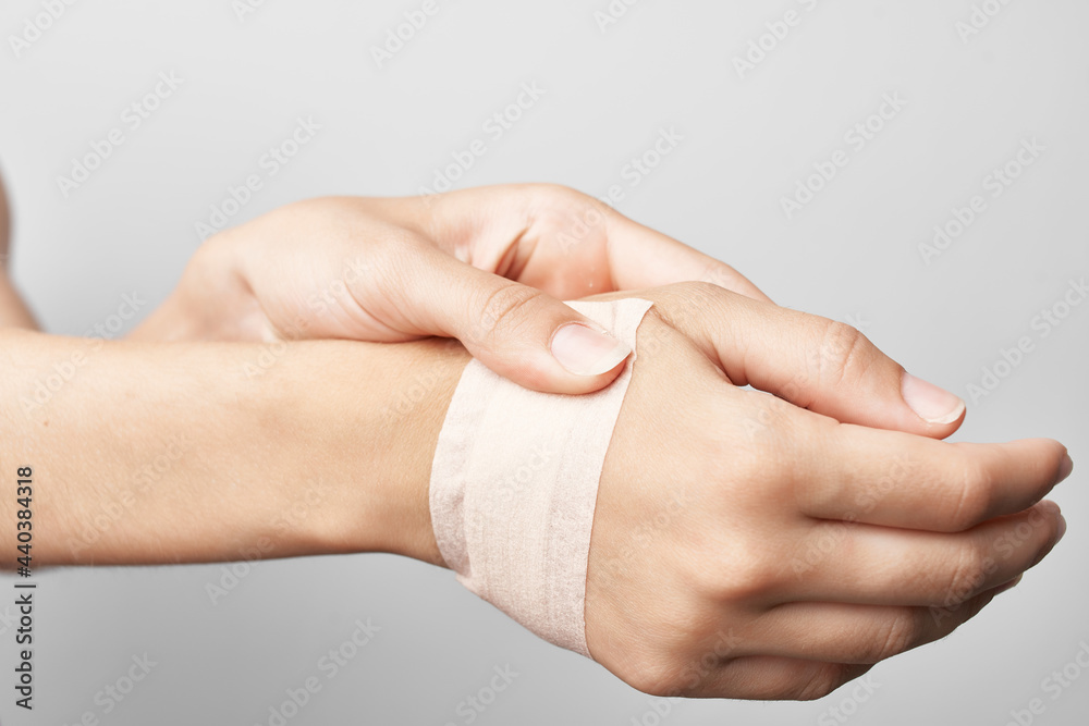 female injured arm bandage health problems female injured arm bandage health problems
