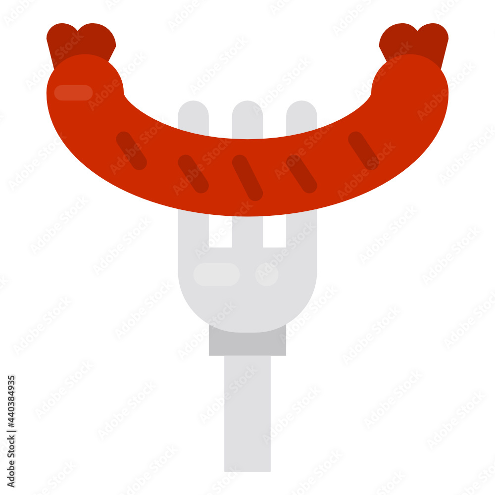 Obraz premium hot dog flat icon