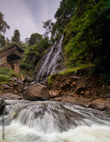 the beautiful scenery of the cinulang waterfall