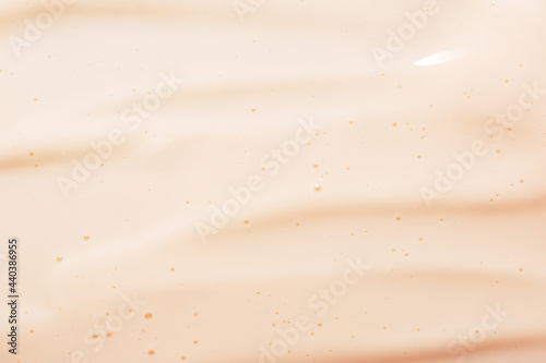 Obraz na płótnie Soft creamy pink texture of a moisturizing face cream. A nourishing collagen skin care product. Smooth liquid substance of lotion, organic body milk. Mineral emulsion for eye care w salonie