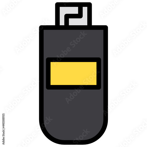 Thumb drive color line style icon