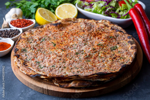 Turkish foods; Turkish pizz...