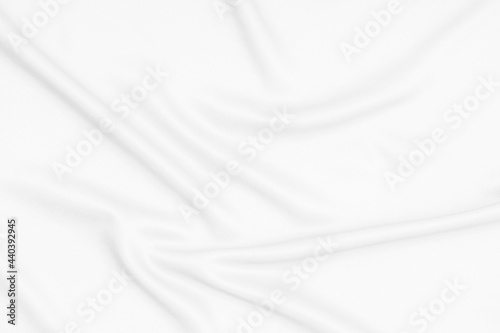 White fabric, cloth soft waves texture background. © 249 Anurak