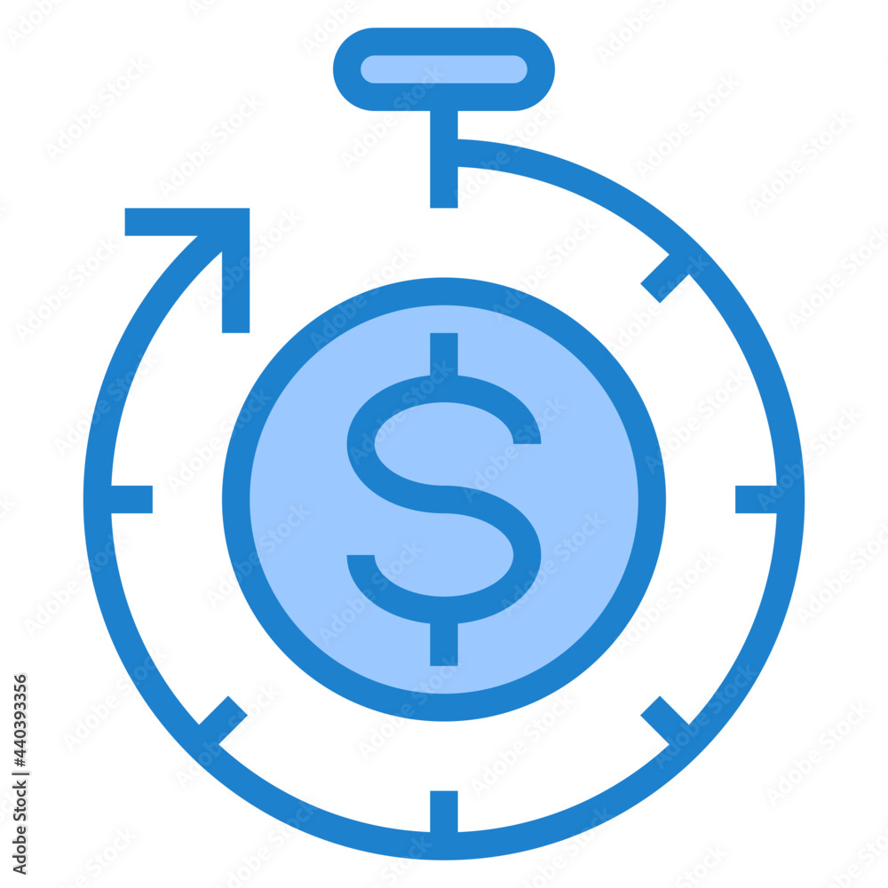 Time blue style icon Time blue style icon