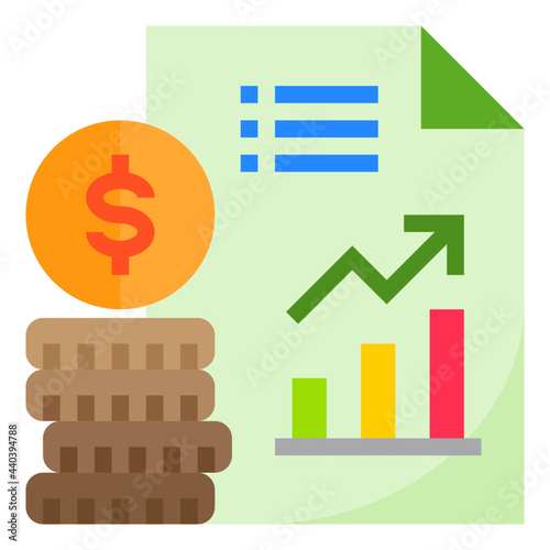 Profits flat style icon