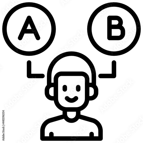 Choice outline style icon