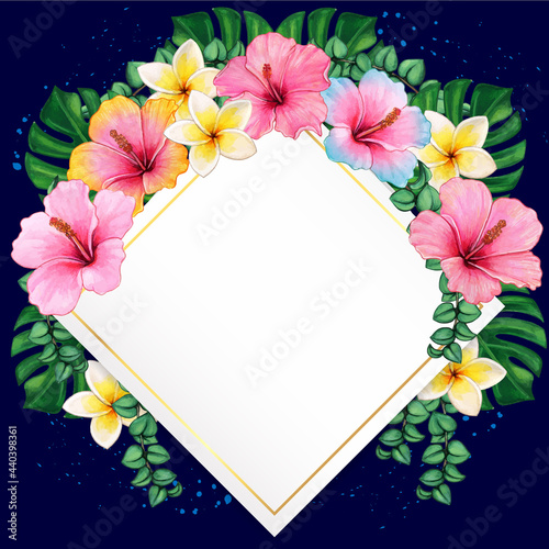 frame with flowers