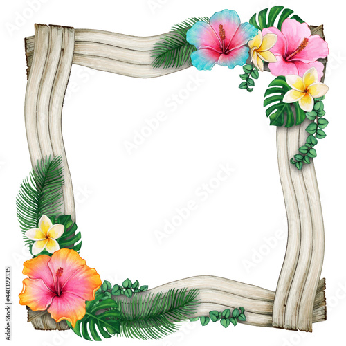 frame with flowers