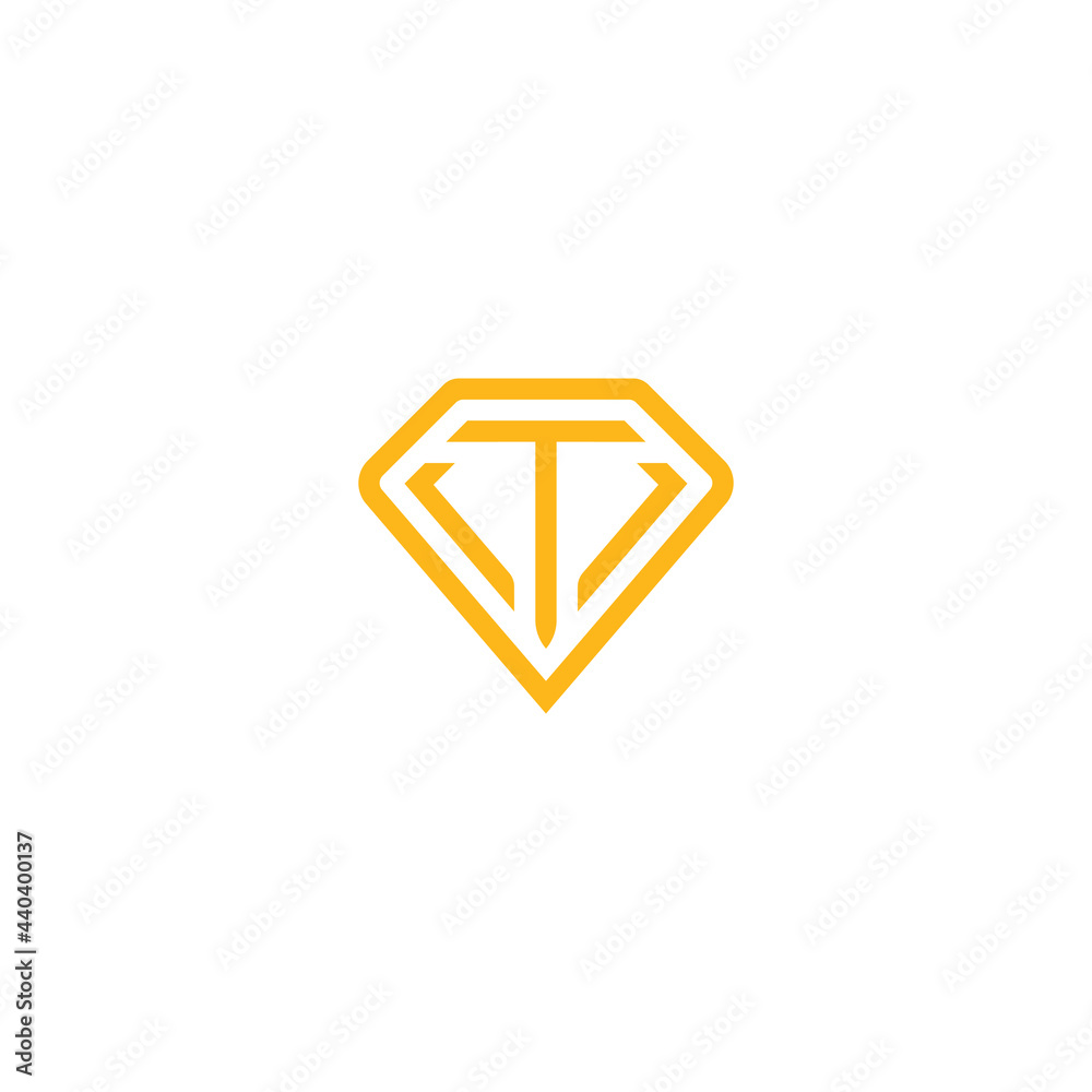 Fototapeta premium Letter T Diamond Logo