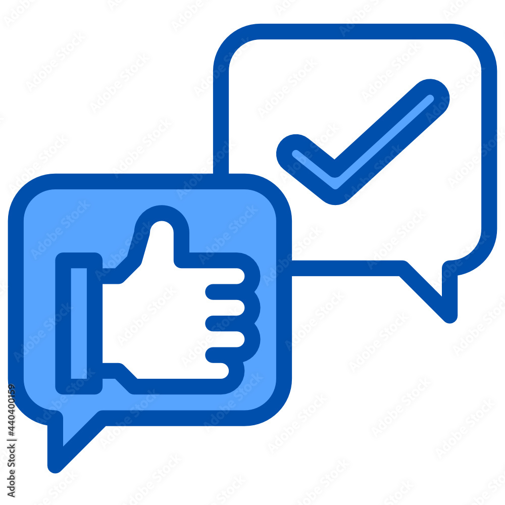 Obraz premium Megaphone blue style icon