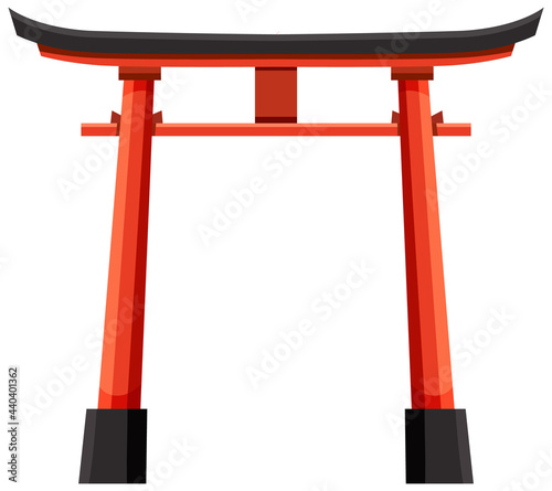 A Torii Gate Landmark of Shinto Shrine in Japan