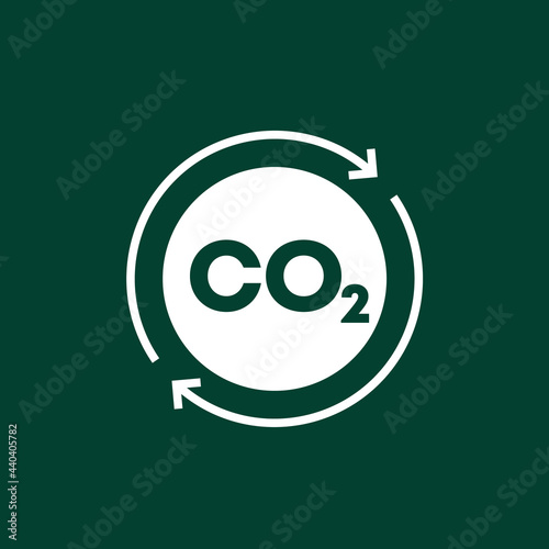 carbon offset, co2 gas reduction icon